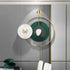 Green circular imported wall clock